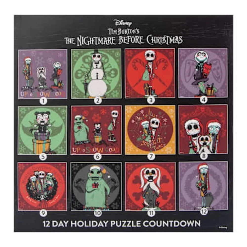 Disney The Nightmare advent Before Christmas 12-Day Holiday Puzzle Countdown